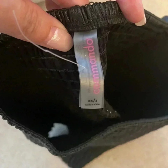 Commando Faux Leather Smocked Tube Top - Picture 4 of 4